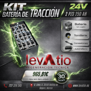 BATERÍA de TRACCIÓN 24V 2 PZS 250AH