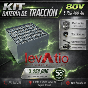 BATERÍA de TRACCIÓN 80V 5 PZS 400AH