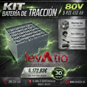 BATERÍA de TRACCIÓN 80V 5 PZS 450AH