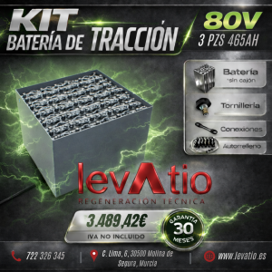 BATERÍA de TRACCIÓN 80V 3 PZS 465AH