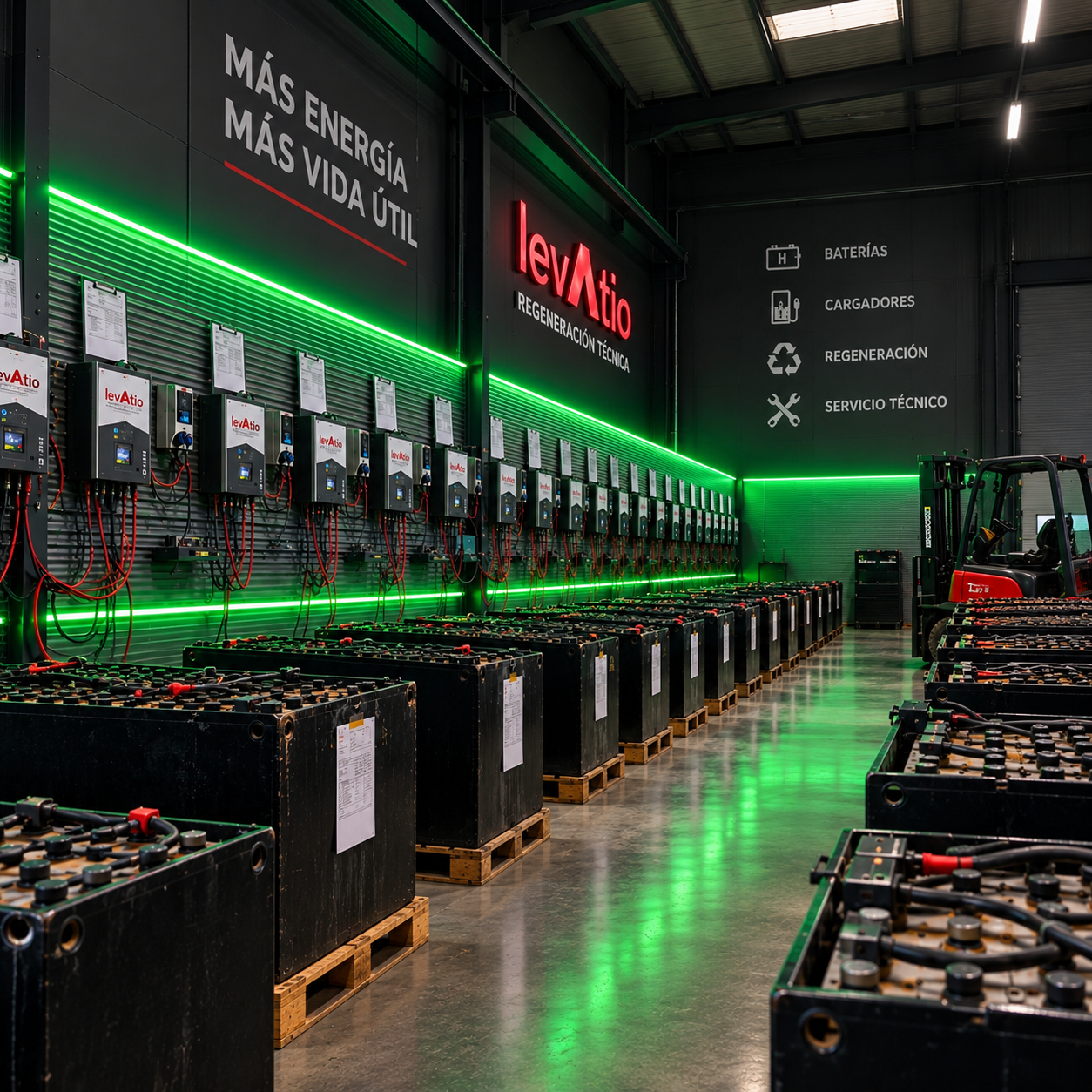 Proceso técnico de regeneración de baterías de tracción para carretillas elevadoras